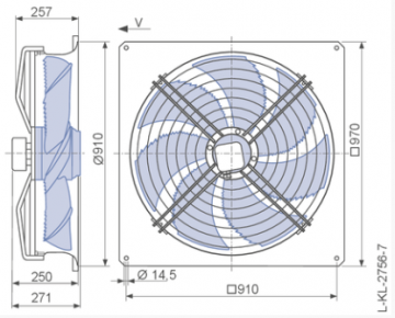 Ventilator axial de aspiratie Ziehl FN 080-ZIQ.GL.V7P3